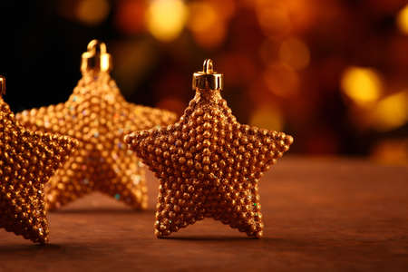 Gold star toy tableの写真素材