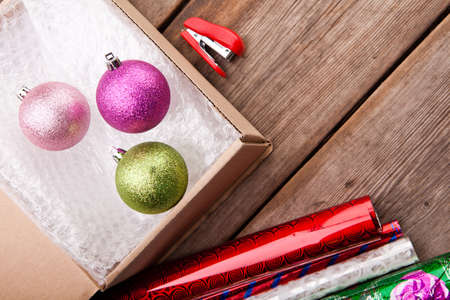 Bubble package new year toys box table
