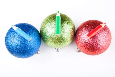 Ball red pencilの写真素材