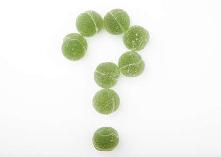 marmalade candy question mark white background nobodyの写真素材