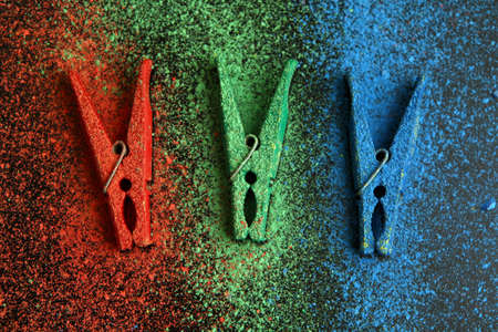 clothespin chalkboard red green blue chalk