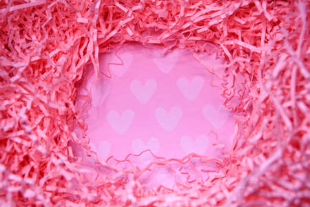 pink paper heart symbol background