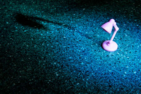 plastic lamp shadow marble backgroundの写真素材