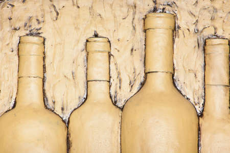 ceramic alcohol wine bottle backgroundの写真素材