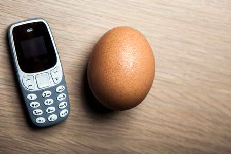 mobile phone egg table background