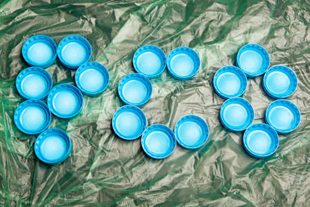 bottle cap garbage package background