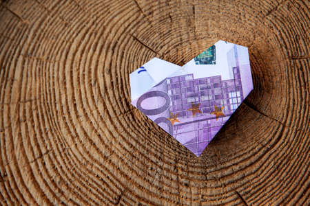 image of money wooden stubの写真素材