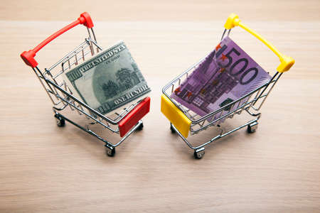 image of trolley money banknoteの写真素材