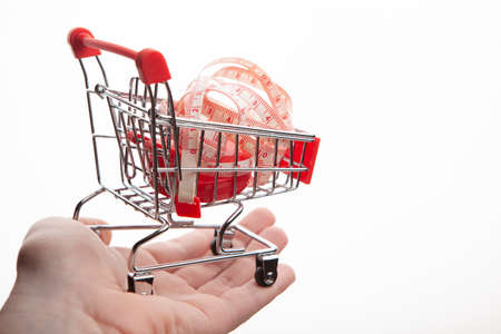 image of trolley hand white backgroundの写真素材