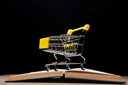 image of trolley book dark backgroundの写真素材