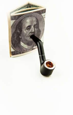 image of smoking pipe moneyの写真素材