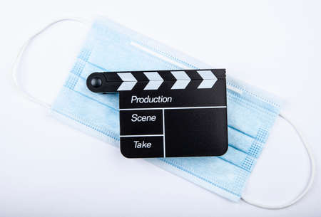 image of clapper board maskの写真素材