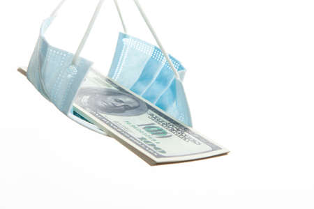 image of money mask white background