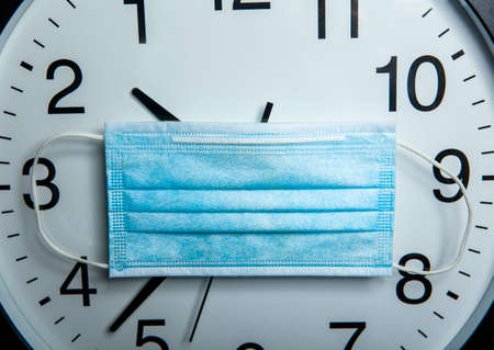 image of face mask clockの写真素材