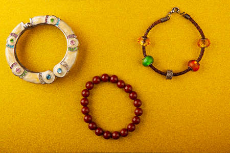 image of bracelet gold background