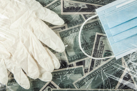 image of money mask gloveの写真素材