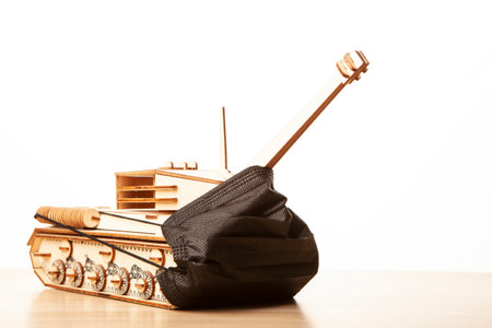 image of wooden tank white backgroundの写真素材