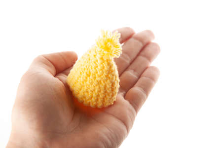 image of hat hand white backgroundの写真素材