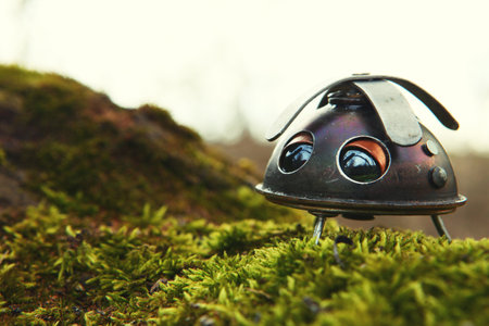 image of robot street backgroundの写真素材