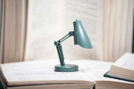 image of book miniature lamp