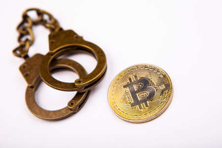 image of handcuff coin white background