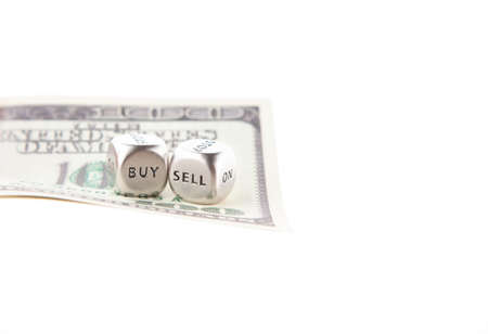 image of money banknote cube sell buy text white backgroundの写真素材