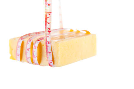 image of cheese white background