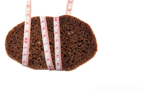 image of bread white background