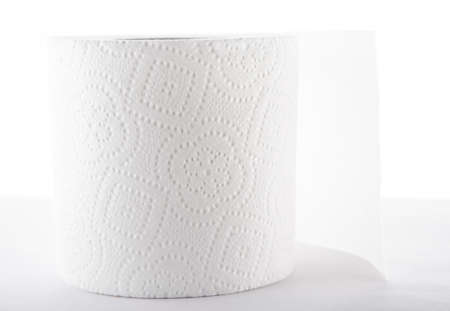 image of toilet paper roll white background