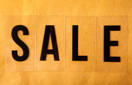 sale text paper backgroundの写真素材