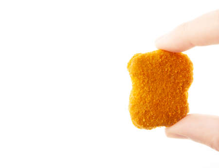 image of chicken nuggets white backgroundの写真素材