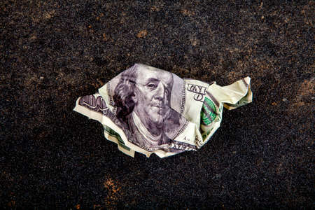 image of money asphalt backgroundの写真素材