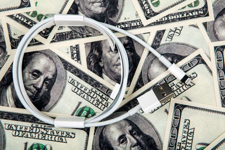 image of cable money backgroundの写真素材