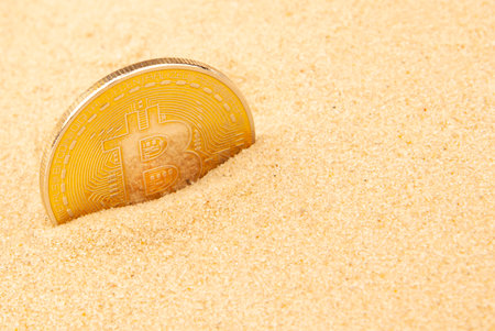 image of coin sand backgroundの写真素材