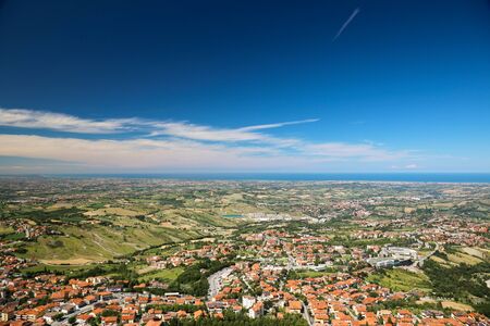 A landscape from San Marino hillsの写真素材