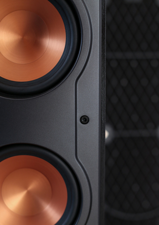 Studio audio equipment. Close-up photo of hi-end speakerの写真素材