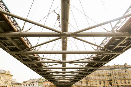 A Bridge in Krakow seen from the bottom.の写真素材