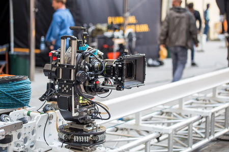 Big professional video cameraの写真素材