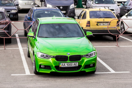 Kiev, Ukraine - October 20, 2017: BMW M3 F80 , a high-performance version of BMW 3-series tuned by BMWs M division and the successor of the highly successful E90 M3のeditorial素材