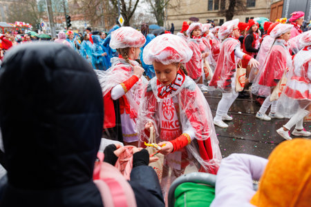 Erfurt, Germany - 11th February, 2024: Traditional german Carnival Fasching 2024 at Thuringia....
