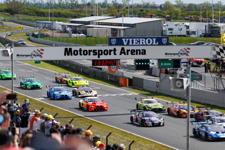 Oschersleben , Germany. 29th April, 2024. Scenic view  fast Mercedes BMW Audi Lamborghini Ferrari...