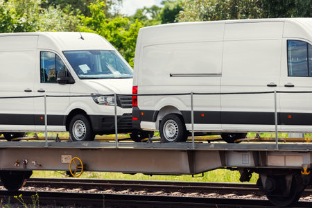 Mane new modern electric and fuel cars vans transportation by cargo freight train railway wagon....