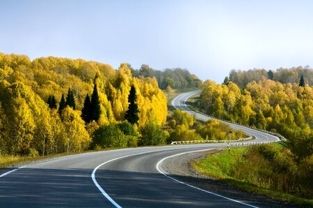 landscape with roadの写真素材