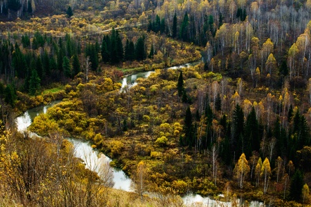 autumn landscape of river 