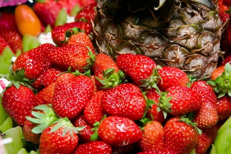 Strawberry and pineappleの写真素材