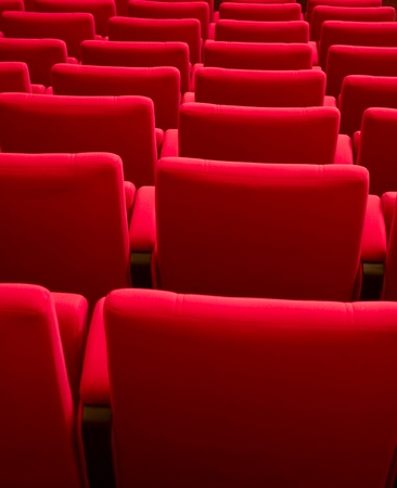 Rows of theater seatsの写真素材