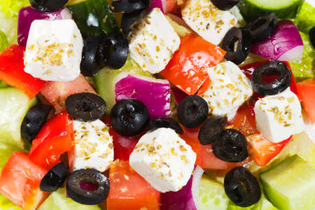 Greek Salad, closeup shotの写真素材