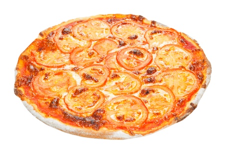 pizza on a white backgroundの写真素材