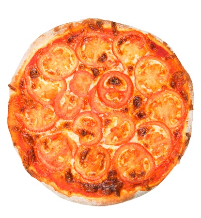 pizza on a white backgroundの写真素材