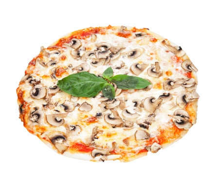 pizza on a white backgroundの写真素材